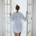 Free lady opening door image